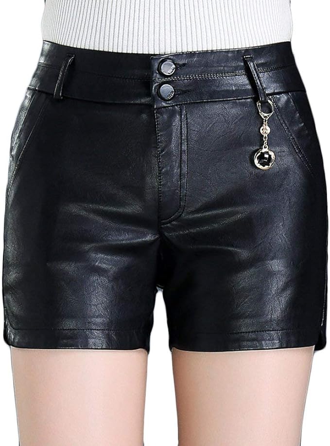 pantaloncini corti in pelle