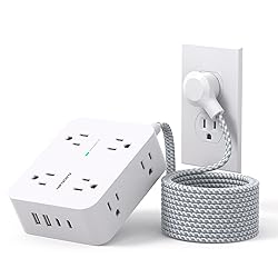 Extension Cord 25 Ft, HANYCONY Surge Protector