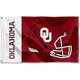 Oklahoma Sooners Football Helmet Flag