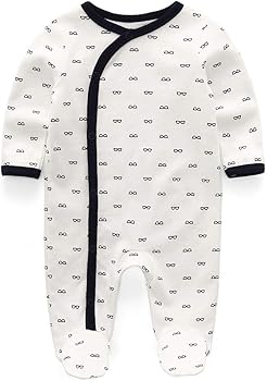 Amazon Co Jp 新生児肌着 3枚組 赤ちゃん コンビ肌着 短肌着 綿100 ベビー服 長袖ロンパース カバーオール ロンパース 前開きタイプ 肌着パジャマ 可愛い 服 ファッション小物