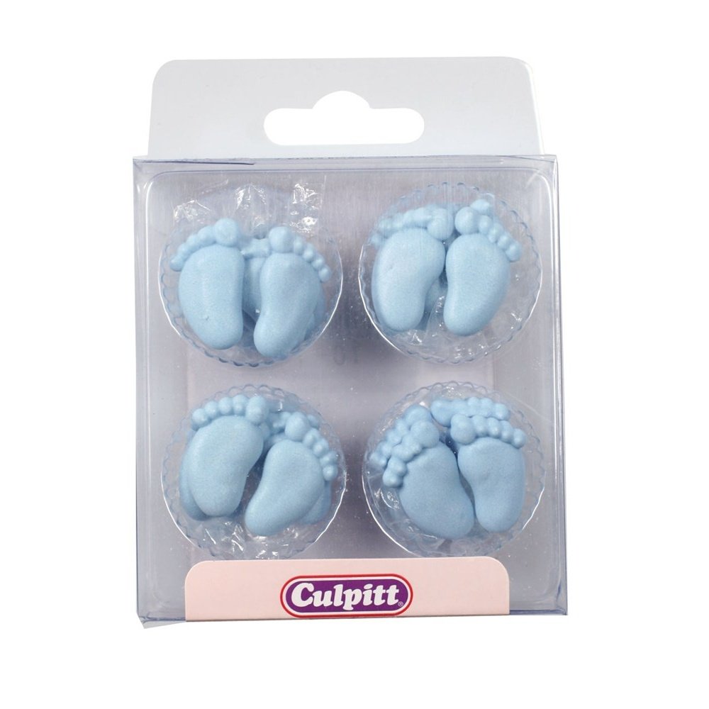 Photo 1 of 1 X Baby Feet Cake Decorations - Blue