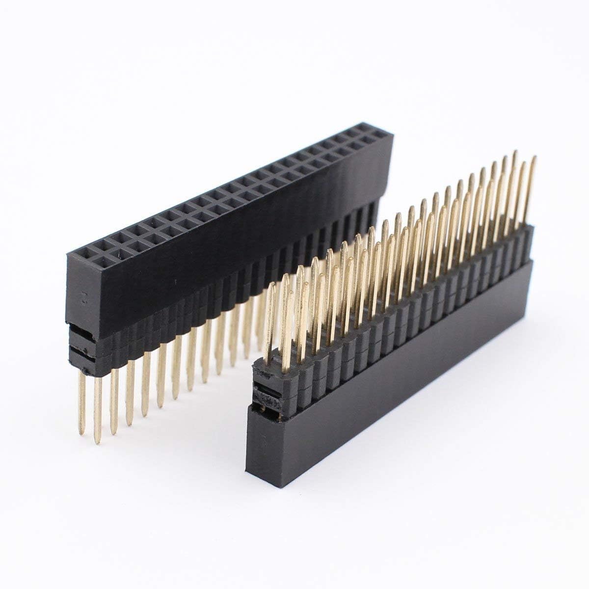 SB Components 2x20 Pins Extra Tall Female 0.1" Pitch Stacking Header for Raspberry Pi (Pack of 5), Black - Image 4