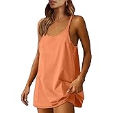 ANRABESS Women Athletic Dress Summer Tennis Workout Active Sports Mini Romper Dress Built in Shorts Travel Vacation Clothes
