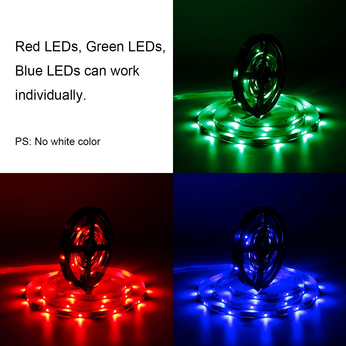 NEW 2018 LED Strip Lights Kit Non-waterproof– 32.8ft (10M) 600 LEDs SMD 3528 RGB Light with 44 Key Remote Controller, Extra Adhesive Tape, Flexible Changing Multi-Color Lighting Strips for TV, Room