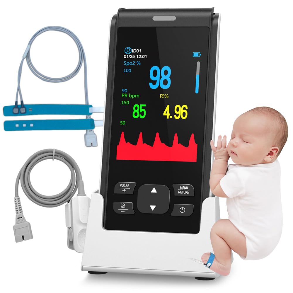 Photo 1 of Pulse Oximeter-HOLFENRY Handheld Pulse Oximeter for Baby&Adult,Infant Pulse Oximeter Fingertip Rechargeable with Continuous Monitor&Alarm,FSA/HSA Eligible