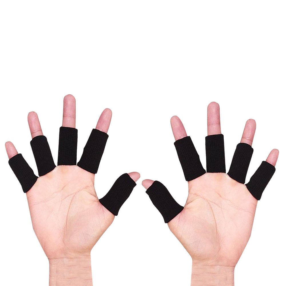 Finger Support 10 Pcs Sport Finger Protectors Stretchable Finger Protective Finger Guard Support