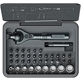 ATuMan 40 in 1 magnetic ratchet screwdriver set with Detachable Handle, 180° Ratchet Head, 45-Tooth Mechanism, Magnetic Tool Kit with Case for Computer, Electronics Repair, Ideal for Home, DIY