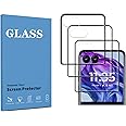 for Motorola Razr Plus 2024 Front Screen Protector 3 Pack,Razr 2024 Plus 9H Full Cover Tempered Glass Screen Protector,3D Curved Tempered Glass for Razr Plus Screen Protector Anti Scratch Bubble Free