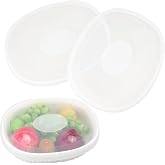 Purekra Silicone Lids for CorningWare 2.5 QT Oval Casserole Dish, 2 Pack Reusable Covers for CorningWare F-2-PC Oval French White Baking Dish (Dish not Included) Dishwasher &amp; Microwave &amp; Freezer Safe