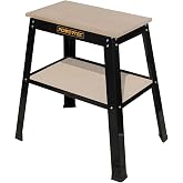 POWERTEC Tool Stand, MDF Split Top Expands to 20"x25", 32" Work Height Power Tool Stand for Drill Press, Belt Sander, Bench Grinder, Band Saw, Scroll saw, and Planer (UT1002)