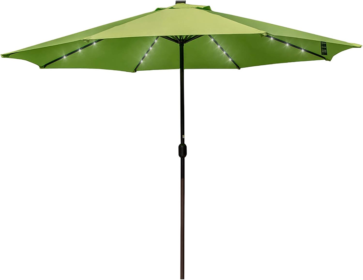 Amazon Com Sundale Outdoor 11ft 40 Led Lights Aluminum Patio Market Umbrella With Crank Garden Pool Solar Powered Lighted Parasol No Tilt Apple Green Clothing