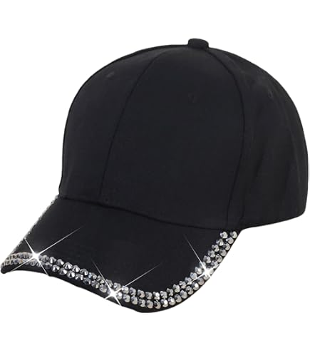 Heart Rhinestone Bling Baseball Cap for Women Men Summer  display picture 1
