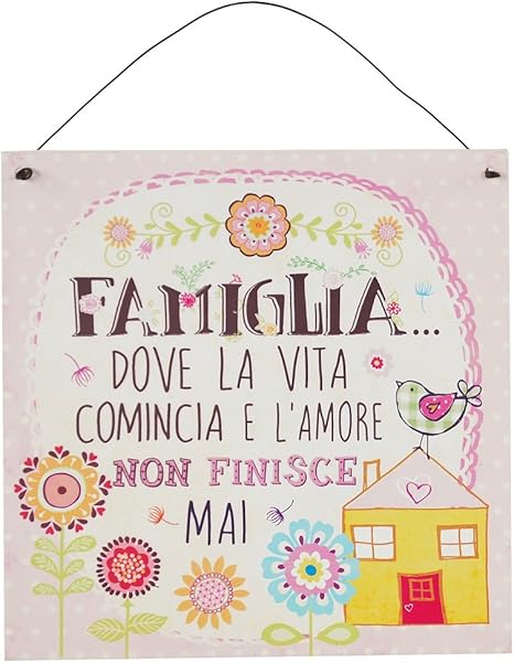 Lorenzon Targa Metallo Appendibile Con Dedica Famiglia l X h Cm Amazon It Casa E Cucina