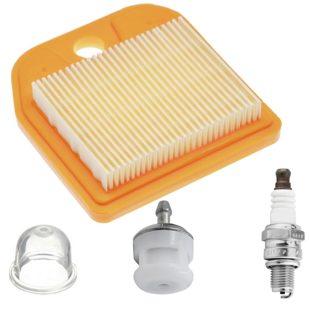 ZAMDOE 4237 141 0300 Air Filter Fits for Stihl HS81 HS81R HS81RC HS81T HS81TC HS82 HS82T HS86 HS86R HS86T HS87 HS87R GS81RC Hedge Trimmer for Garden, with Spark Plug, Fuel Filter, Primer Bulb