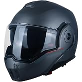 Full Face Motorcycle Helmet DOT Approved, 180&deg; Reversible Chin Guard Modular Pilot Helmet with Anti-Fog Dual Visors for Adult Men Women