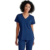 BARCO ONE – Women’s Racer Top, V-Neck Medical Scrub Top w/ 4 Pockets and 360 Spandex Stretch Fabric