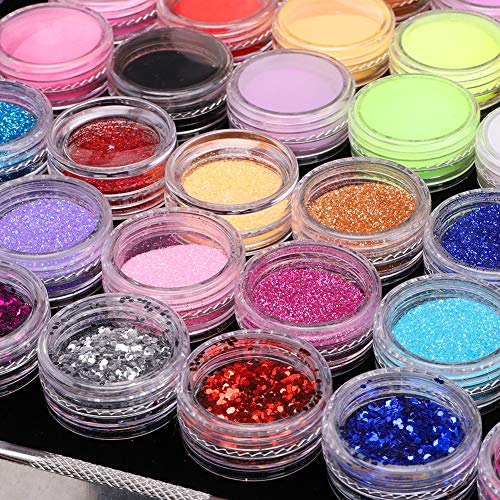Acrylic Nail Kit, with Acrylic Powder, Nail Flowers Monomer, Glitter