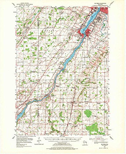 YellowMaps De Pere WI topo map, 1:62500 Scale, 15 X 15 Minute, Historical, 1954, Updated 1971, 21.17 x 17.31 in