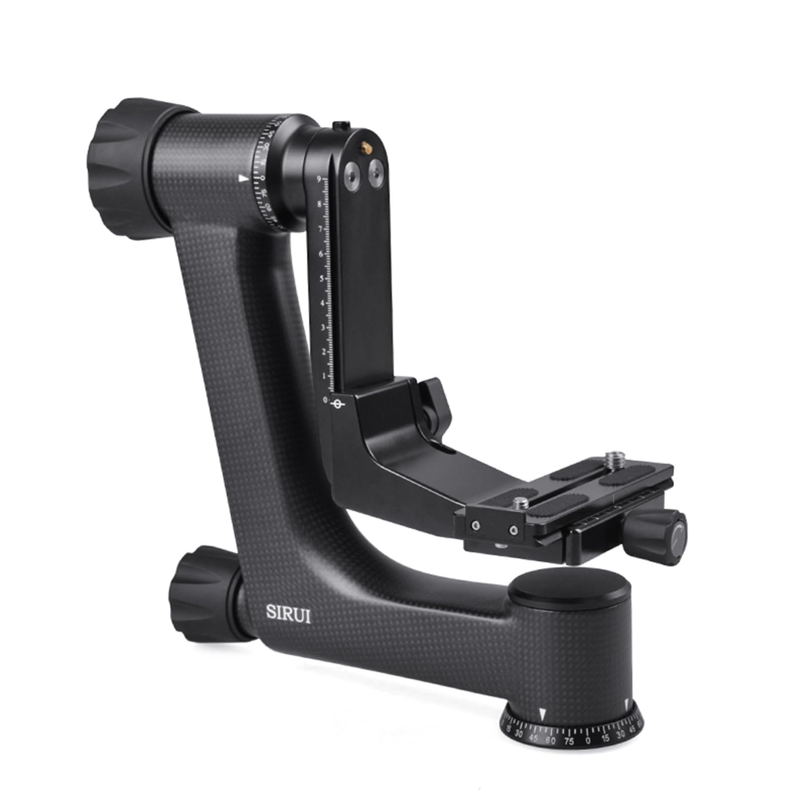 SIRUI PH-30 Heavy Duty Gimbal Tripod Head, Carbon Fiber, Professional Panoramic Head for Cameras, Quick Release Plate, 55.1 lbs/25kg Payload