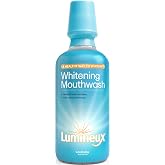Lumineux Teeth Whitening Mouthwash, Peroxide Free, Alcohol Free, 16 fl oz | Enamel safe, fluoride free, SLS free, dentist formulated, gentle daily rinse that lifts coffee, tea and wine stains