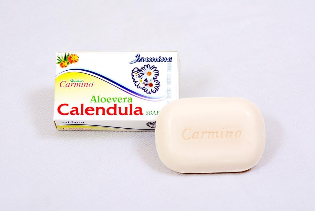 Carmino Calendula Aloevera Soap, Jasmine, 75G (Super Saver Pack of 12)