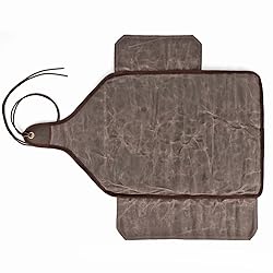 TOURBON Waxed Canvas Tool Roll Up Bag, 25-Pocket