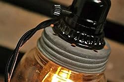 Half Gallon Open Bottom Mason Jar Pendant