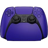 PlayVital Controller Display Stand for ps5, Gamepad Accessories Desk Holder for ps5 Controller with Rubber Pads - Galactic Purple