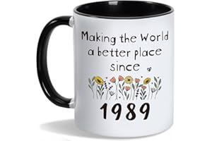 Jettryran 35th Birthday Gifts for Women- 35th Birthday Mug- 35 Year Old Birthday Gifts for Her- Birthday Mug-35th Bday-1989 Poster- Back In 1989-35th Birthday Party- Turning 35 Birthday