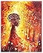 Morgofun DIY Painting Paint by Numbers Kits, Paint by Numbers for Adults Romantic Girl Walking Under the Trees with Brushes Canvas 16x20inch