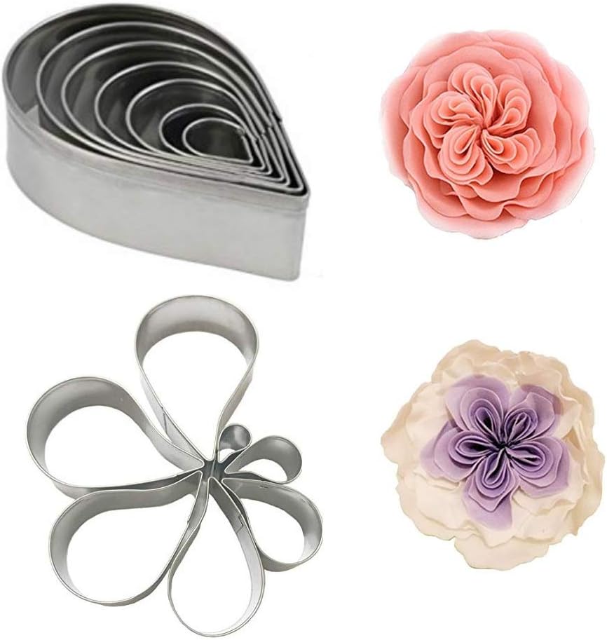 Cake Decorating Gumpaste Flowers Rose Cutter Set Decor Kit
