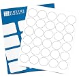 Amazon.com : 1.5 Inch Round Labels - Pack of 3,000 Circle Stickers, 100 ...