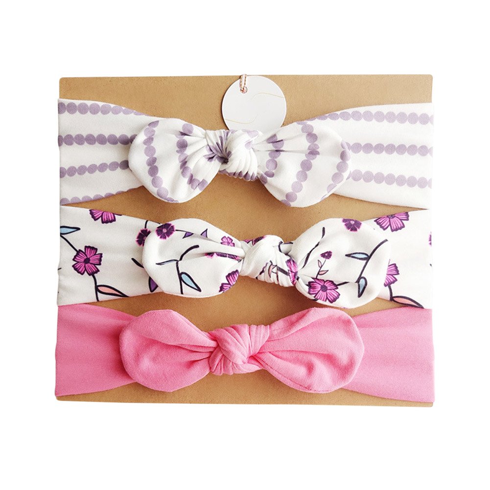 Qiao Nai Tm 3pcs Bebe Fille Enfant Bandeau Serre Tete Noeud Papillon Floral Cheveux Bande Mignon Headband Fille Vetements Inzaboton Com