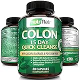 NutriFlairÂ® 15 Day Quick Colon Cleanse, 30 Capsules - Advanced Cleansing Formula Pills: Supports Weight Loss, Healthy Bowel Movement, Detox, Increased Energy Levels