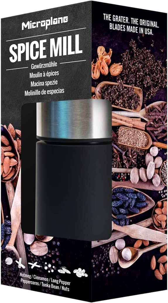 Microplane Spice Mill for Nutmeg Cinnamon Tonka Beans Microplane Spice Mill for Nutmeg Cinnamon Tonka Beans
