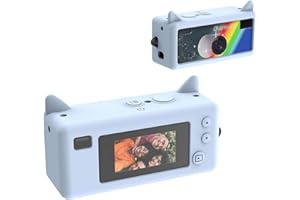 Silicone Case for Kodak CHARMERA Keychain Camera – Cute Kitten Soft Silicone Half-Pack Cover, Easy to Assemble & Disassemble,