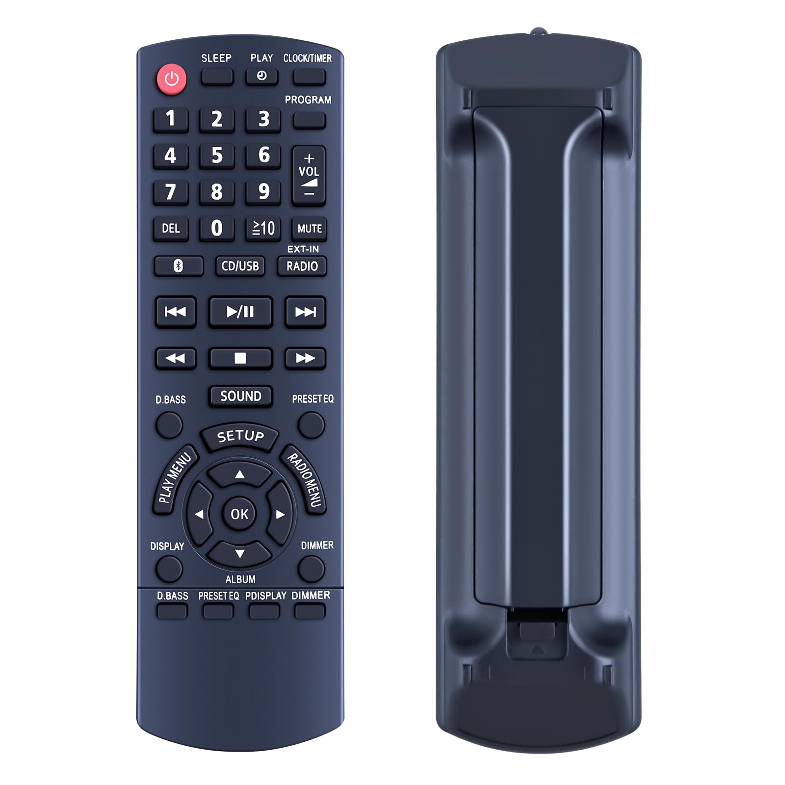 TCNOUMT N2QAYB001101 Remote Control Replacement for Panasonic Micro Audio System SC-PMX74 SA-PMX82 SC-PMX70 SC-PMX84 SC-PMX92 SC-PMX100 SC-PMX94EG-K SC-ALL7CDEBK N2QAYB001102 Remote Controller