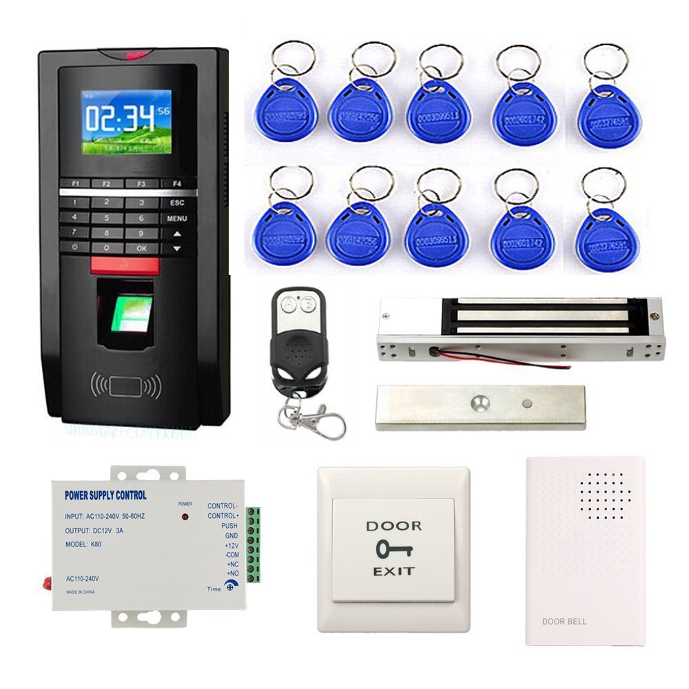 Fingerprint RFID Access Control System Kit & 600Lbs Electric