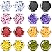 MOWOM Multicolor 3~10 mm 16 PCS Stainless Steel Stud Earring CZ Round Square Royal King Crown Set ( 8 Pairs )