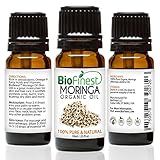 Biofinest Moringa Organic Oil - 100% Pure, Natural, Cold-Pressed - Premium Moisturizer - Soothe Acne, Psoriasis, Eczema, Dry Skins, Scars - FREE E-Book (10ml)