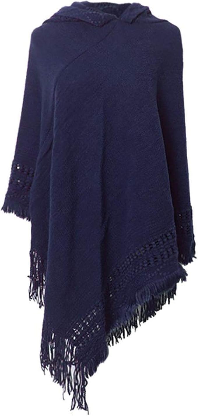 Capa de invierno de las Mujeres de Punto Sólido Capas Chal de Cachemira