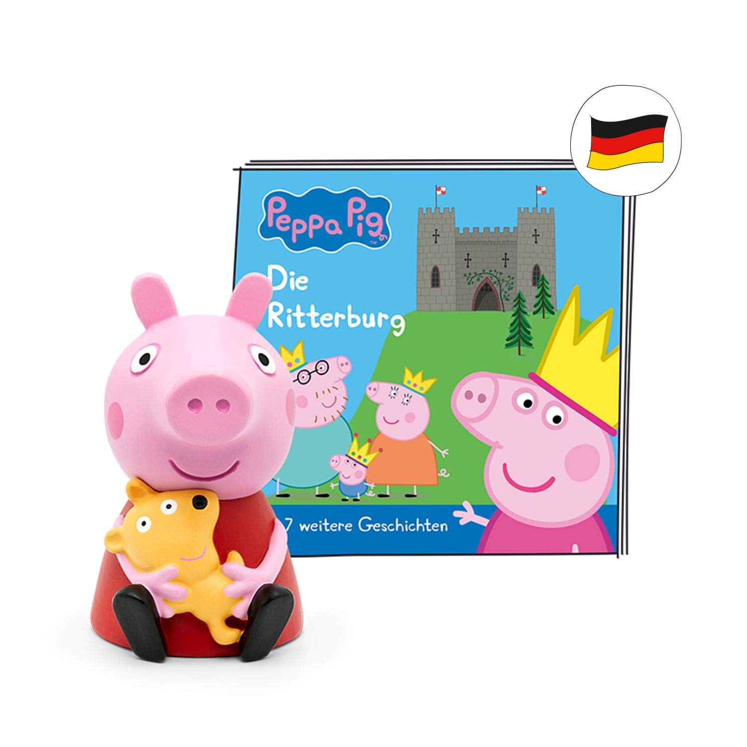tonies Audio Figure for Toniebox, Peppa Pig - The Knight's Castle and 7 Other Exciting Peppa Pig Stories, Audio Play for Children from 3 Years, Playing Time Approx. 44 Minutes