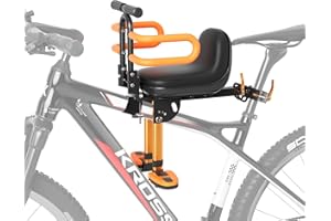 Child Bike Seat, Kids Bike Seat with Guardrail, High Seat Cushion Backrest Mountain Bike Child Bike Seat, Bicycle Child Safet