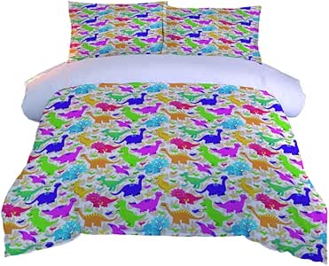 LWQHJJJ Juego De Cama con Funda De Edredón De Dinosaurio Pequeño, con