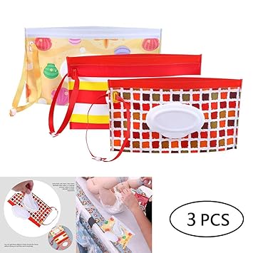 portable wet wipe pouch