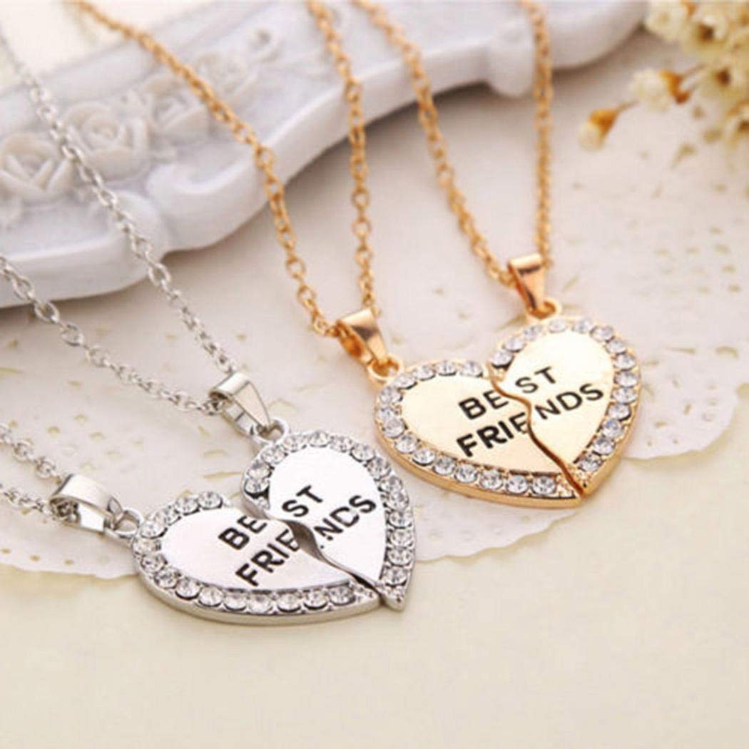 Ankidz New Fashion Best Friends Charm Chain Heart Shape Pendant Jewelry Necklace Pendant Necklaces