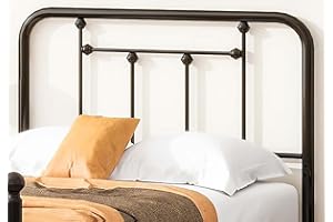 RELASIA Metal Headboard Twin Size Headboard Black Metal Construction, Adjustable Height, Rustic Farmhouse Style, Effortless Assembly, Steel Headboard for Bedroom