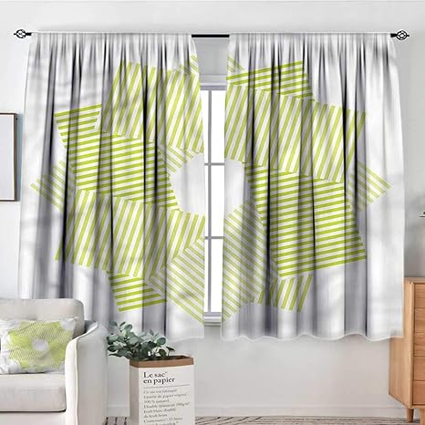 Amazon Com Familytaste Yellow Green Backout Drapes Kusuhara