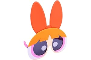 Sun-Staches Power Puff Girls Sunglasses | Bubbles, Blossom & Buttercup | UV400 | One Size Fits Most