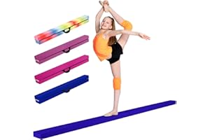 UMIKOOL DIRECT 7FT/8FT Balance Beam, Folding Floor Gymnastics Equipment for Gymnast Kids Adults, Non Slip Rubber Base, Professional Gymnastics Beam for Home Training